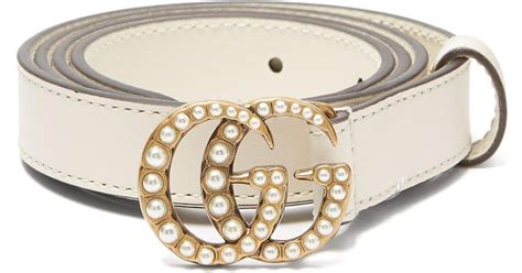 gucci belt with pearls fake|large gucci pearl belt.